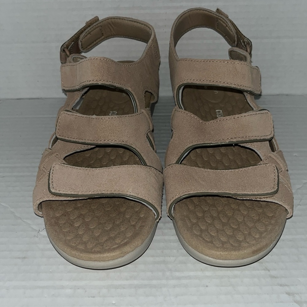 Clarks Womens Alexis Band Sand Suede Ankle Strap Sandals Size 8 Medium